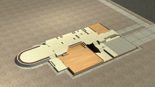 Construction of a two level house in animated building phases