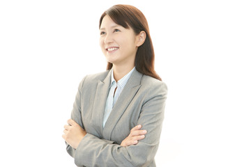 笑顔の女性