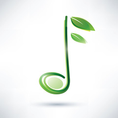 green musical note