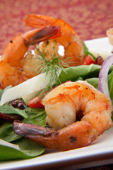 Shrimp and Spinach Salad