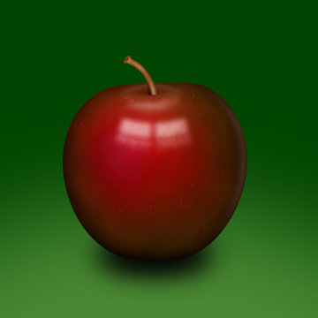 Abstract red apple