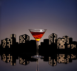 Metropolis Manhattan Cocktail