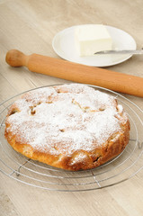 Torta di fichi con zucchero a velo