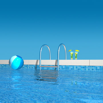 Blick aus dem Swimmingpool