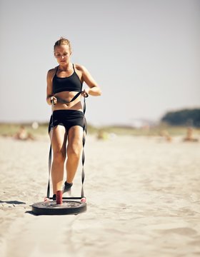 Pulling A Crossfit Sled