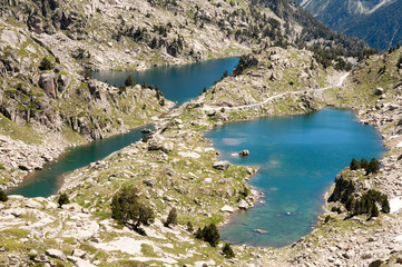 Lakes at Aiguestortes and Sant Maurici NP, Pyrenees (Spain)