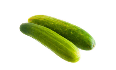 organic Cucumber isolated on white background
