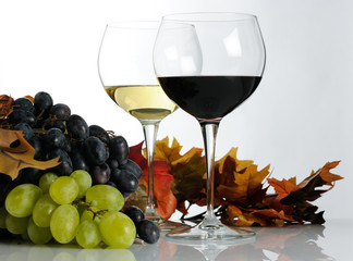 two wineglasses