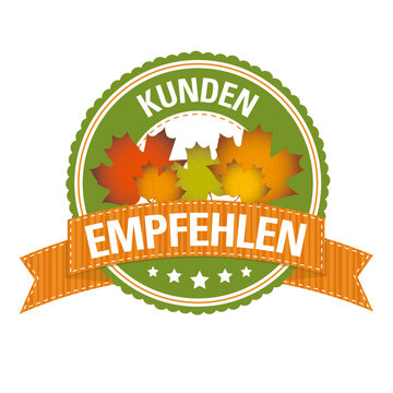 Herbst-Button: Kunden empfehlen