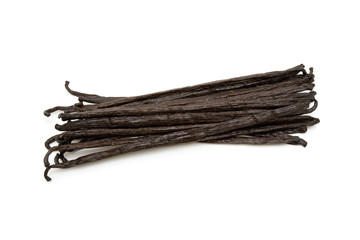 vanilla beans isolated on white background