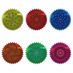 Illustration of holographic stickers