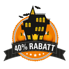 Halloween-Button: 40 % Rabatt