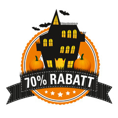 Halloween-Button: 70 % Rabatt