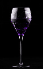 Wine glass with purple potion