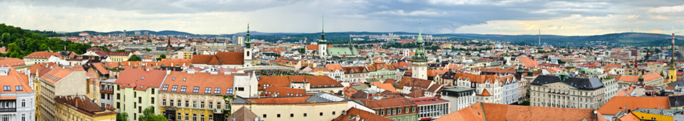 Naklejka na ściany i meble Panorama of Brno, Czech Republic