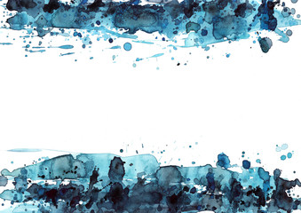 Watercolor ink on white paper