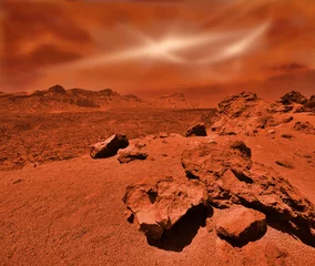 Foto op Plexiglas Fantastisch landschap op Mars © luzitanija