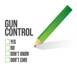 gun control survey concept illustration design