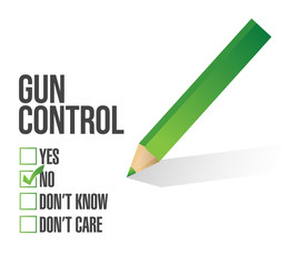 gun control survey concept illustration design