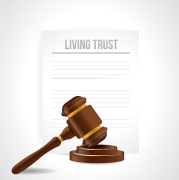 Living Trust Legal Document Illustration