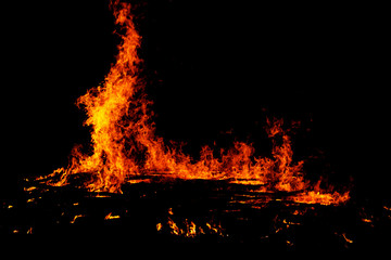 fire on black background