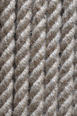 Strong twisted hemp rope as background
