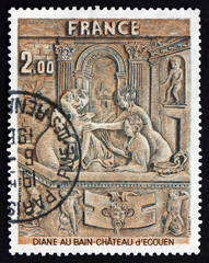 Postage stamp France 1979 Diana Taking a Bath