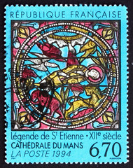 Postage stamp France 1994 Stained Glass Window