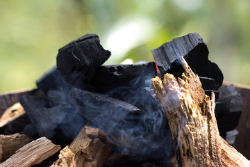 Background of charcoal