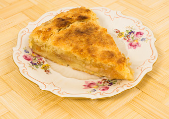 apple cake with lemon shortcrust pastry
