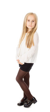 little girl dressed as an adult