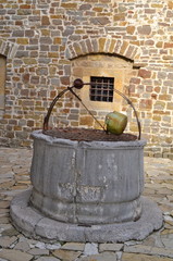Courtyard of Gorizia Castle a Medieval Fortress, Italy
