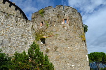 Tower of Gorizia Castle, a Medieval Fortress, Italy