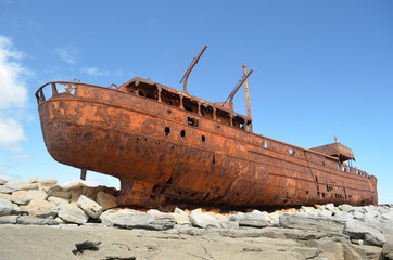 Plassey Shipwreck Aran Island Ireland