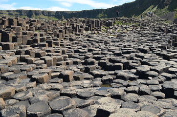 Giant's Causeway - Northern Ireland . hexagon stone