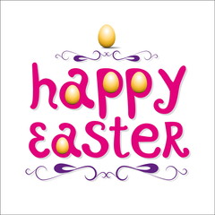 Happy easter lettering - Cute Happy easter