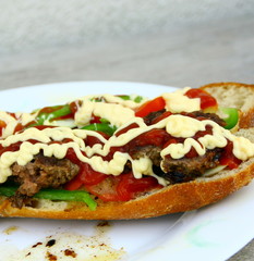 sandwich bifteck légume mayonnaise 