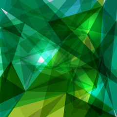 Blue and green geometric transparency.