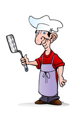 chef hold spatula