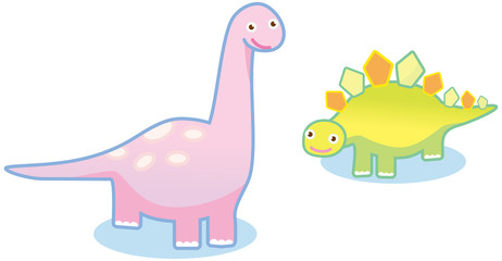 ブロントサウルスとステゴサウルス