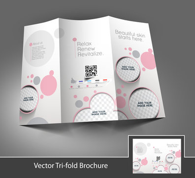 Tri-Fold Salon Brochure Design Front