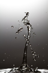 close up  water drop collision