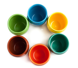 Color cups placed in circle