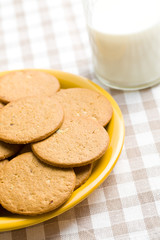 almond cookies on kitchen table