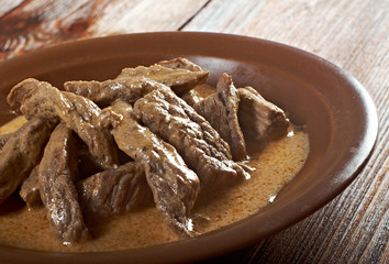 Beef Stroganoff  closeup