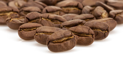 coffee beans on white background