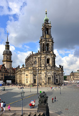 Fototapeta premium Dresden Schloßplatz - Hofkirche