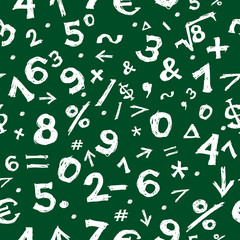 Math symbols, seamless pattern for your design