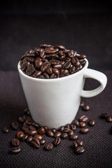 coffee beans on background