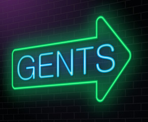 Gents neon sign.